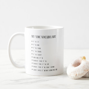 Personalisierter My Vibe Vocabulary Becher Kaffeetasse