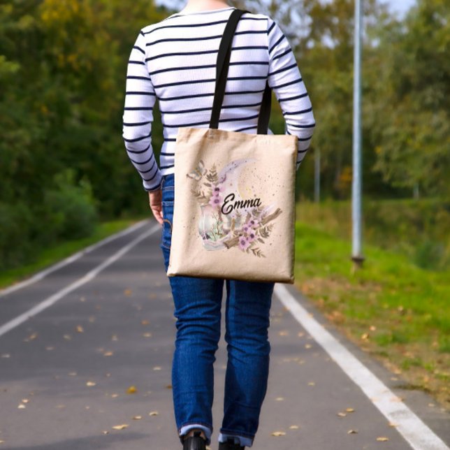 Personalisierter Mystical Boho Lavender Anemone Mo Tragetasche (Von Creator hochgeladen)