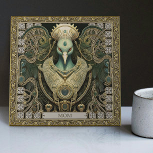 Personalisierter Mystical Peacock Jeweled Splendor Fliese