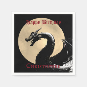 Personalisierter Mythischer Drache Alles Gute zum Serviette