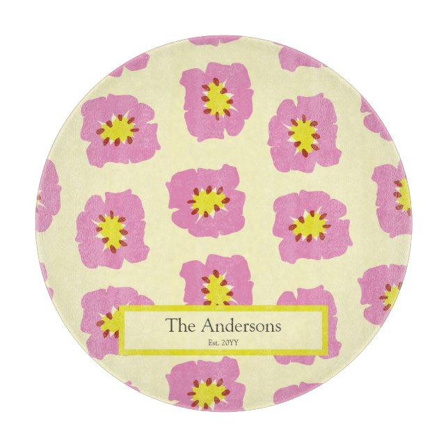 Personalisierter Nachname Est Year Wedding-Geschen Schneidebrett (Vorderseite)