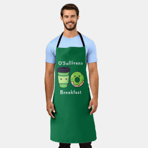 Personalisierter Nachname Green Irish Breakfast Sc Schürze