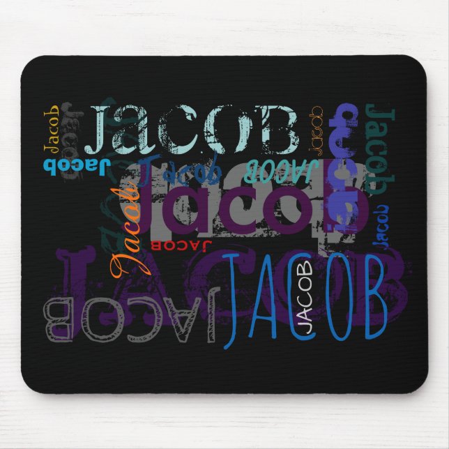 Personalisierter Name 5 Buchstaben Mousepad (Vorne)