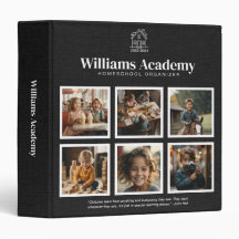 Personalisierter Name 6 Foto Homeschool Binder