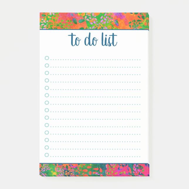Personalisierter Name Abstrakt farbig zu erledigen Post-it Klebezettel (Vorderseite)