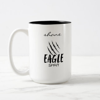 Personalisierter Name Adlerklaue Adlergeist Zweifarbige Tasse