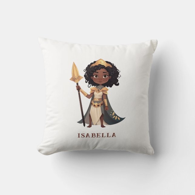 Personalisierter Name Afrikanischer Kleine Ritterk Kissen (Vorderseite)