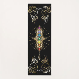 Personalisierter Name Aligned Gold Chakra Yogamatte