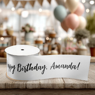 Personalisierter Name Alles Gute zum Geburtstag Satinband