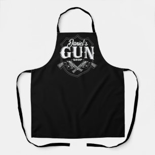 Personalisierter NAME Alter Revolver Waffengeschäf Schürze