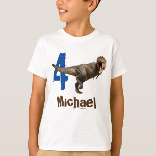 Personalisierter Name Alter  T-Rex Tyrannosaurus T-Shirt
