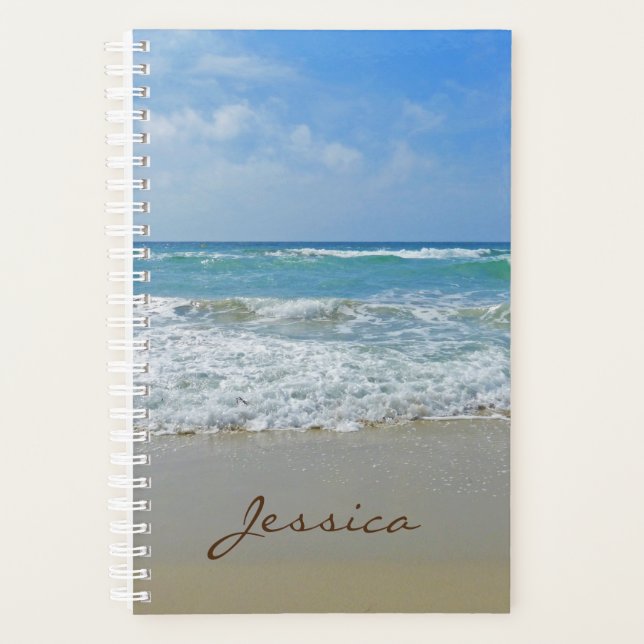Personalisierter Name am Strand Planer (Vorderseite)