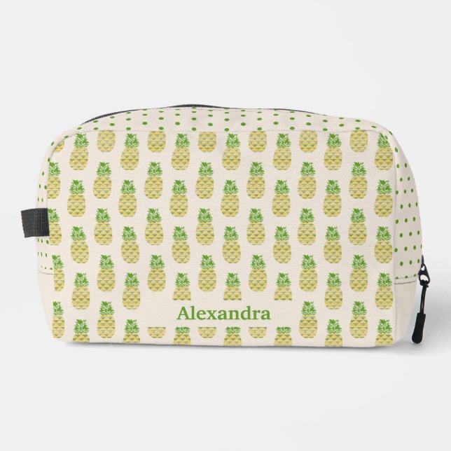 Personalisierter Name Ananas Nähbeutel schneiden Waschbeutel (Vorderseite)