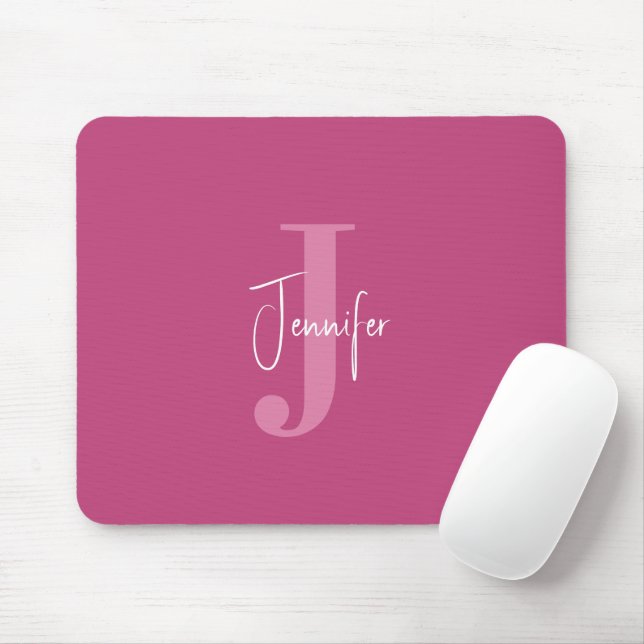 Personalisierter Name & Anfangsbezeichnung Moderne Mousepad (Mit Mouse)