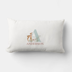 Personalisierter Name Anfangsbuchstabe A Baby Lendenkissen
