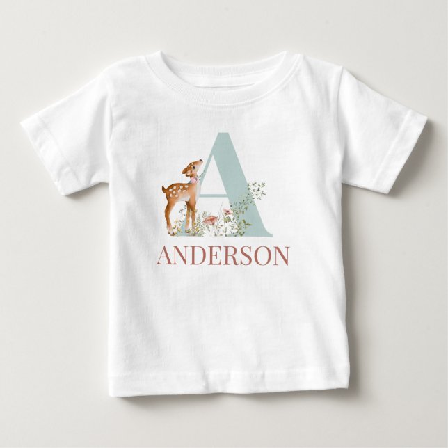 Personalisierter Name Anfangsbuchstabe A Baby T -  Baby T-shirt (Vorderseite)