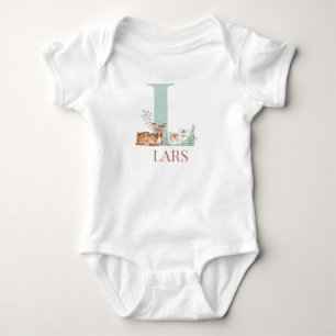 Personalisierter Name Anfangsbuchstabe L Baby Body Strampler