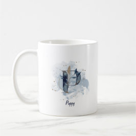 Personalisierter Name Anfangsbuchstabe P Kaffeetasse