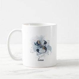 Personalisierter Name Anfangsbuchstabe S Kaffeetasse