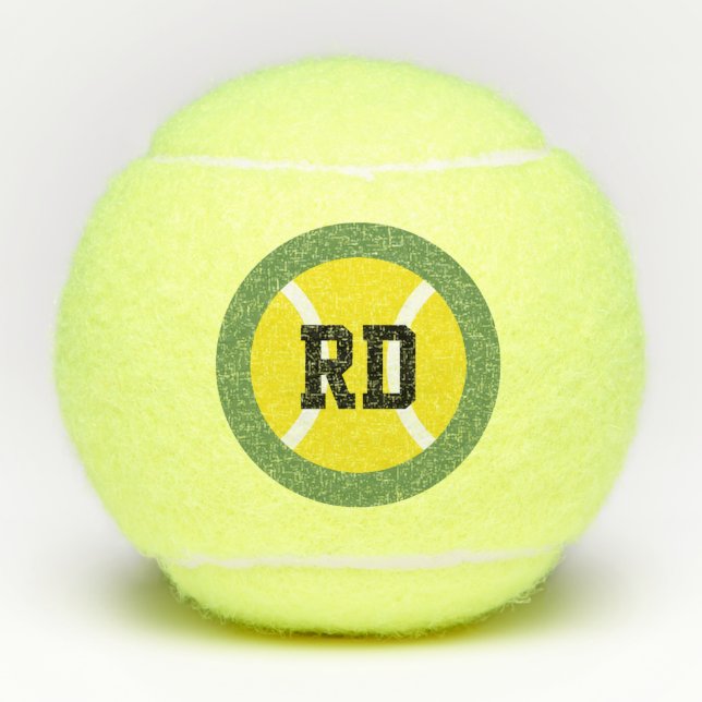 Personalisierter Name Anfangsbuchstabe Tennisbälle (Vorderseite)