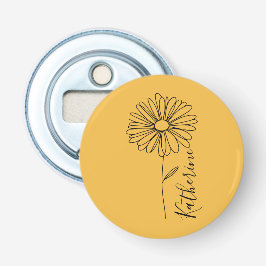 Personalisierter Name April daisy Birth Blume Flaschenöffner