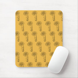 Personalisierter Name April daisy Birth Blume Mousepad