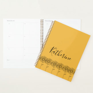 Personalisierter Name April daisy Birth Blume Planer
