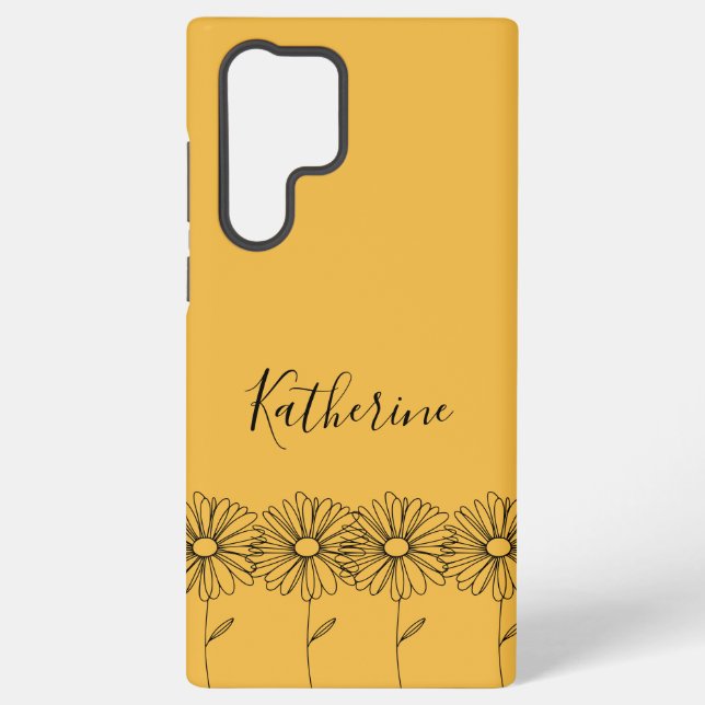 Personalisierter Name April daisy Birth Blume Samsung Galaxy Hülle (Rückseite)