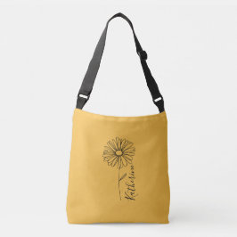 Personalisierter Name April daisy Birth Blume Tragetaschen Mit Langen Trägern