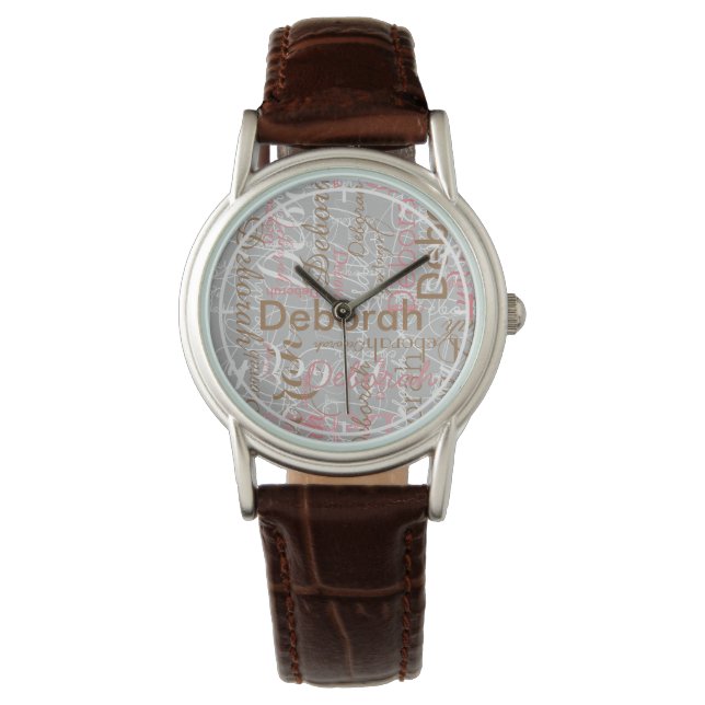 Personalisierter Name Armbanduhr (Vorderseite)