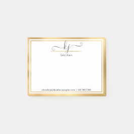 Personalisierter Name | Auf dem Schreibtisch der P Post-it Klebezettel