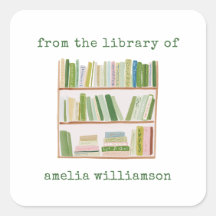 Personalisierter Name aus dem Bibliotheksgrün-Exli