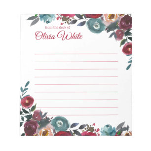 Personalisierter Name   Aus dem Schreibtisch des N Notizblock