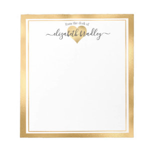 Personalisierter Name   Aus dem Schreibtisch des N Notizblock