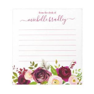 Personalisierter Name   Aus dem Schreibtisch des N Notizblock