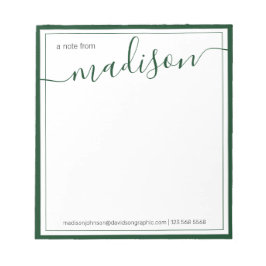 Personalisierter Name aus dem Schreibtisch von Notizblock