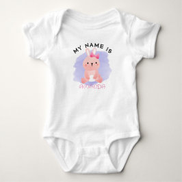 Personalisierter Name Baby Dusche Wasserfarbe Kani Baby Strampler