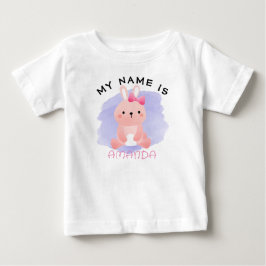 Personalisierter Name Baby Dusche Wasserfarbe Kani Baby T-shirt