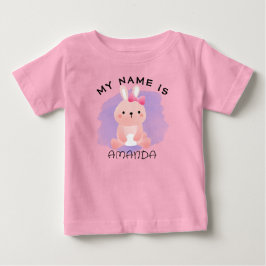 Personalisierter Name Baby Dusche Wasserfarbe Kani T-shirt