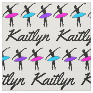 Personalisierter Name Ballett Tänzerin Ballerina Stoff