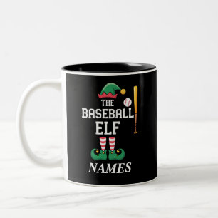 Personalisierter Name Baseball-Elf Familie passend Zweifarbige Tasse
