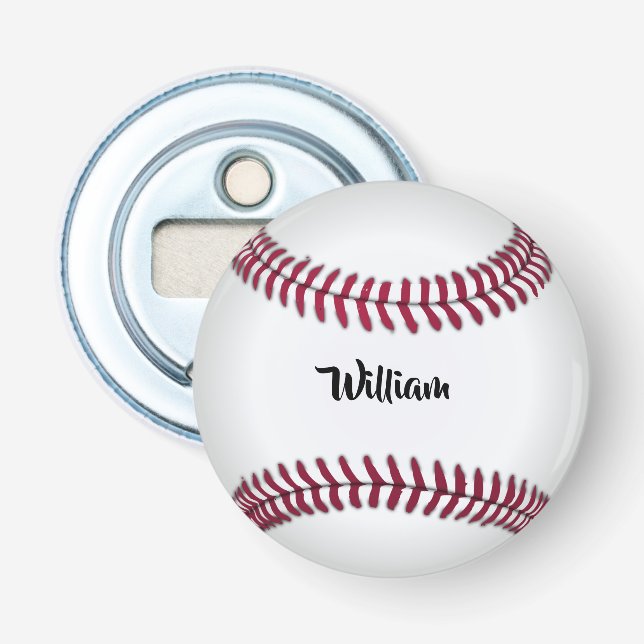 Personalisierter Name Baseball Flaschenöffner (Vorderseite)