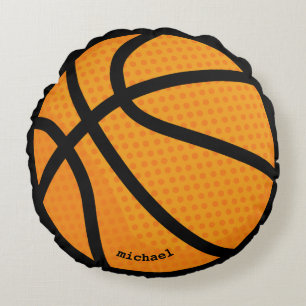 Personalisierter Name Basketball Rundes Kissen