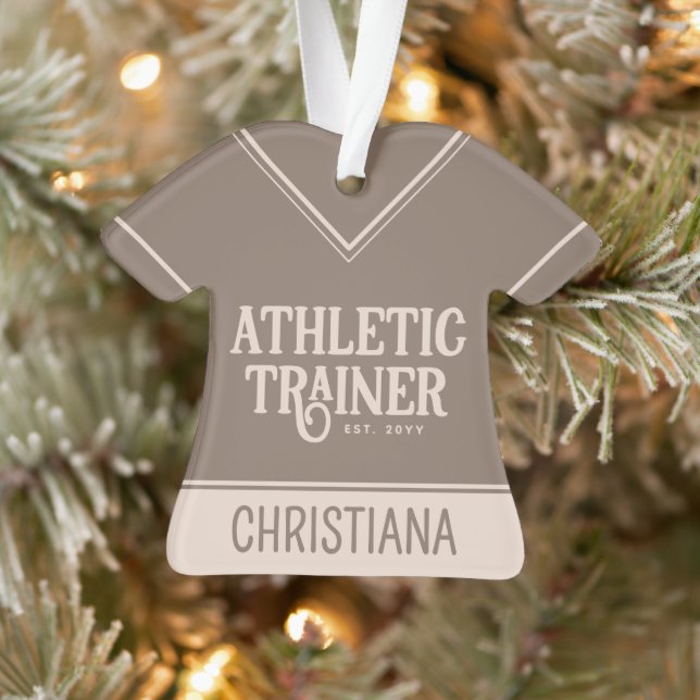 Personalisierter Name beim Athletic Trainer Abschl Ornament (Baum)