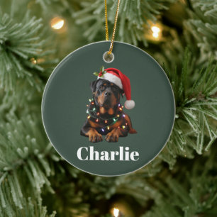 Personalisierter Name Benutzerdefinierter Rottweil Keramik Ornament