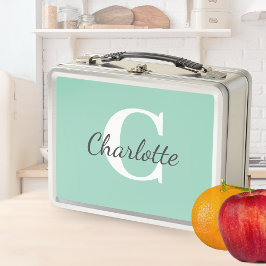 Personalisierter Name Benutzerdefiniertes Minimali Metall Brotdose