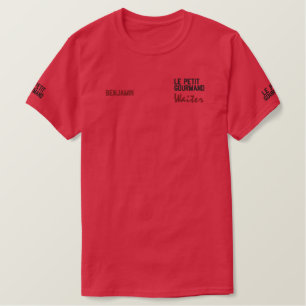 Personalisierter Name Beruflich Kitchen Kellner Ro Besticktes T-Shirt