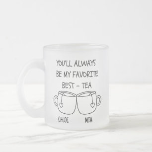 Personalisierter Name Best Friend Bestie Funny Mattglastasse