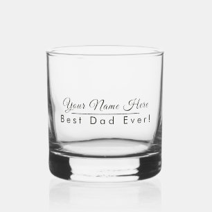 Personalisierter Name Bester Vater Ever Elegante Whiskyglas