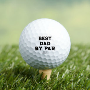 Personalisierter Name Bester Vater nach Par Golfball